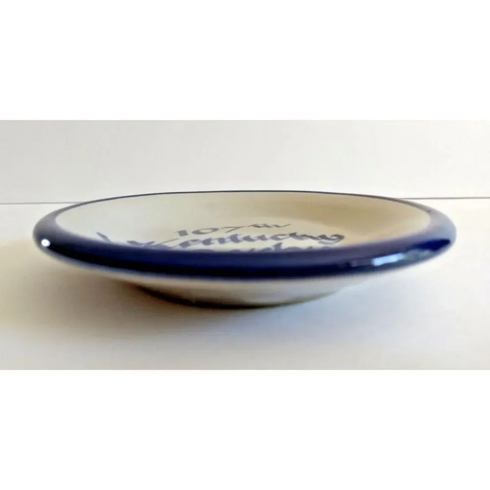 Vtg 107th KENTUCKY DERBY 1981 Louisville Stoneware Co Nut/Candy Trinket Dish USA
